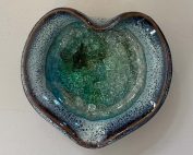 Down to Earth heart shape miniature pottery treasure dish